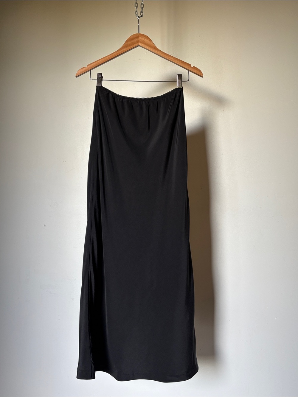 Y2K Maxi Slip Skirt 100% Silk Size 4 Drop Waist